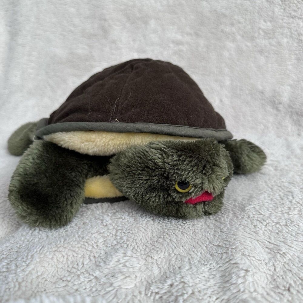 Vintage Folktails Folkmanis Furry Folk Turtle Tortoise Plush Hand Puppet 12”